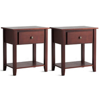 Giantex 2Pcs End Tables, Compact Nightstands w/ Stable Frame