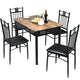 Giantex 5 Pieces Dining Table Set, Modern Kitchen Table Set for 4 Person, Bistro Table Set for Home