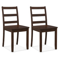 Giantex Wood Dining Chair Set of 2 w/Rubber Wood Legs, High Curved Backrest, Armless Kitchen Chairs