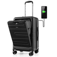 Lightweight PC Hardside Suitcase w/Double TSA Lock