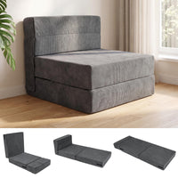 4-in-1 Folding Sofa Bed with Corduroy Cover for Adults