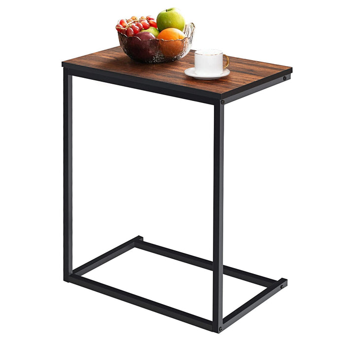 Giantex Snack Side Table, C-Shaped End Table for Sofa Couch and Bed