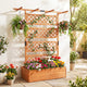 185cm Planter Box with Trellis and Flat Roof for Climbing Plants
