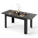 Extendable Dining Table Kitchen Industrial Table w/ Adjustable Tabletop