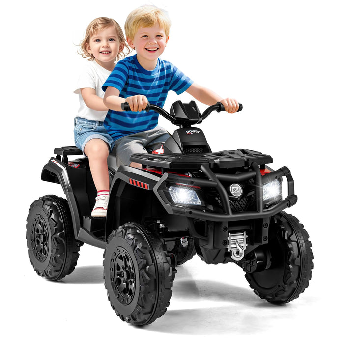 24V 2-Seater Kids Electric Quad with 4 Motors and LED Lights