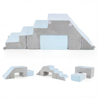 4-in-1 Foam Climbing Blocks with Slide and Stair