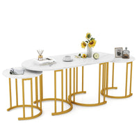 Nesting Coffee Table Set of 3, Stacking Side Tables