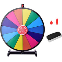 24” Table Prize Wheel with 14 Slots & Dry Erase Markers & Eraser