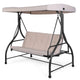 3-Person Convertible Canopy Swing with 3 Comfortable Cushion Seats for Garden & Balcony