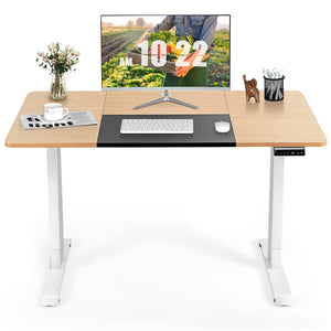 Giantex Electric Height Adjustable Standing Desk, 140cm x 70cm Ergonomic Sit Stand Desk