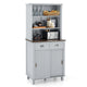 Buffet Cabinet with Hutch Sliding Doors and Drawers for Pantry