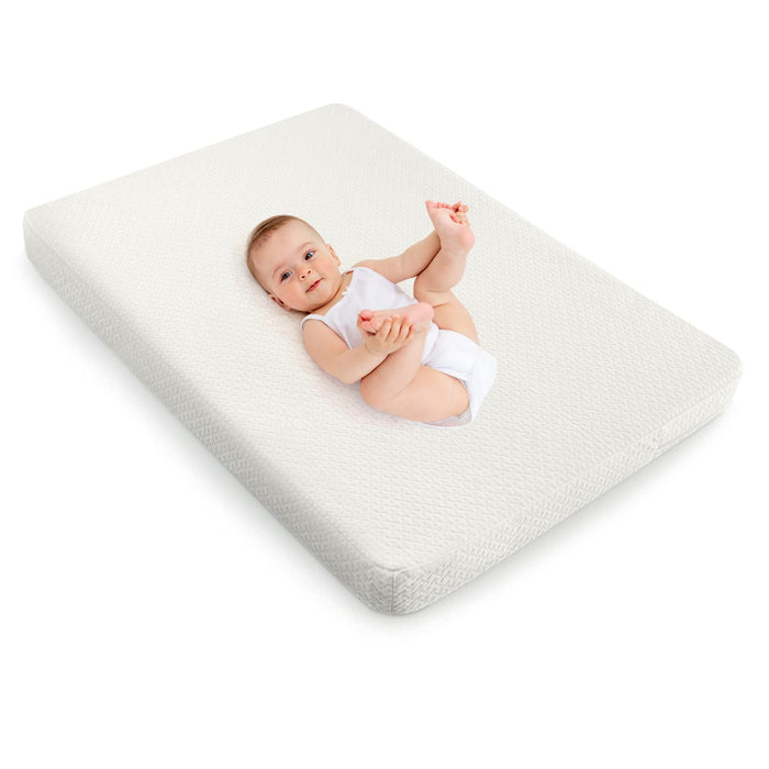 Baby Cot Mattress, Dual Sided 8CM Thickness Toddler 97 x 68 cm Crib Mattress Pad w/Waterproof