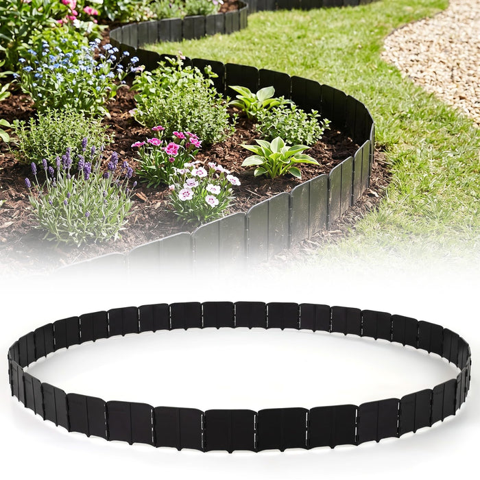 Plastic Garden Edging Kit Interlocking Design for Landscaping and Lawn