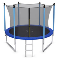 10/12/14 FT Outdoor Trampoline with Enclosure Net and Ladder