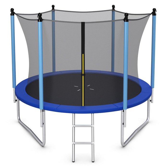 10/12/14 FT Outdoor Trampoline with Enclosure Net and Ladder