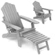 All-Weather HIPS 180kg Loaded Lounge Chair with Retractable Footrest
