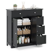 Giantex Bathroom Floor Cabinet, Large Storage Cabinet with 4 Drawers