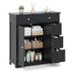 Giantex Bathroom Floor Cabinet, Large Storage Cabinet with 4 Drawers