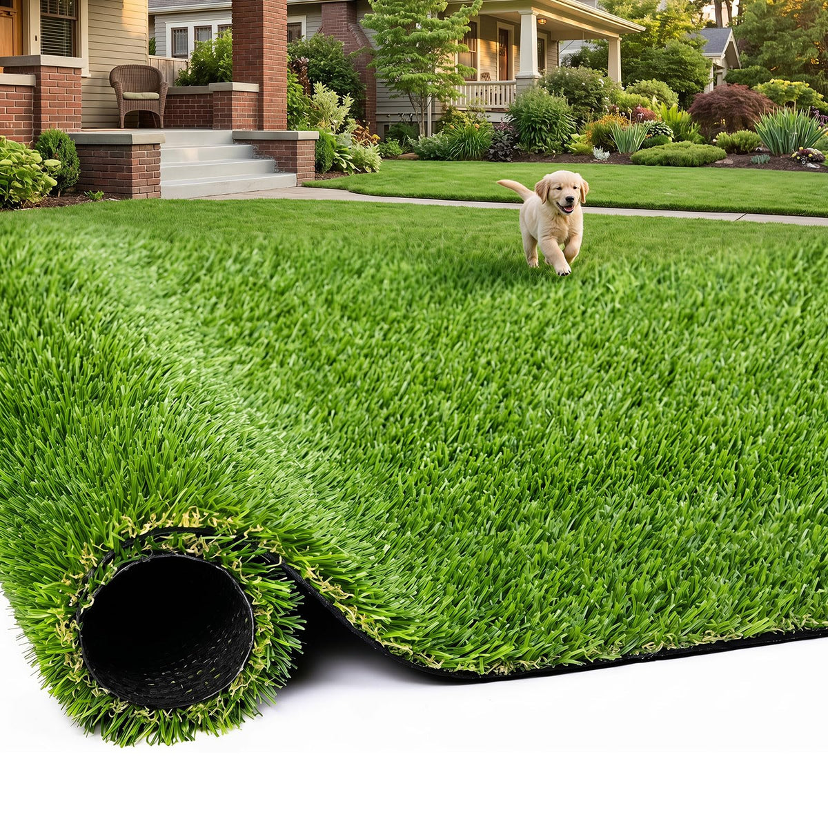 Artificial Grass Rug, 5 x 1M Synthetic Turf Roll w/20 mm Pile Height