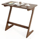 Giantex Bamboo Sofa Side Table, Z-Shaped End Table W/Spacious Tabletop