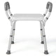 Bath Chair Shower Bench w/Detachable Padded Arms, Anti-Slip Rubber Feet