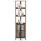 170cm Tall Corner Bookshelf with Cabinet and Doors for Living Room and Bedroom