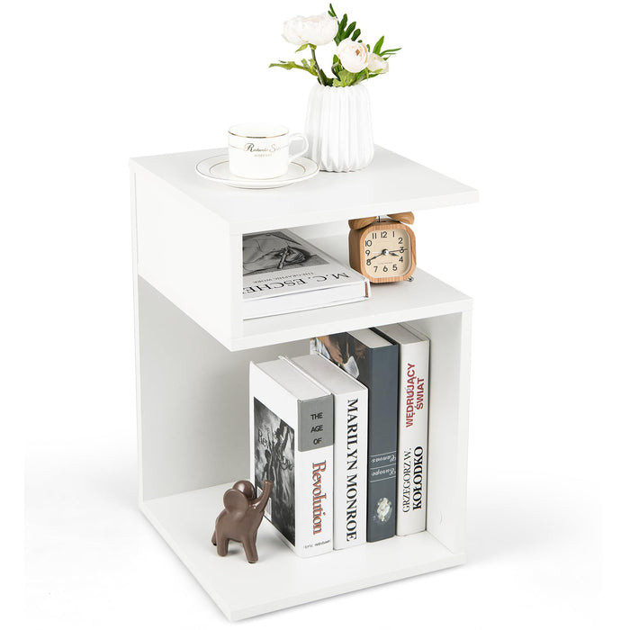 Giantex S-Shaped Side Table for Small Space