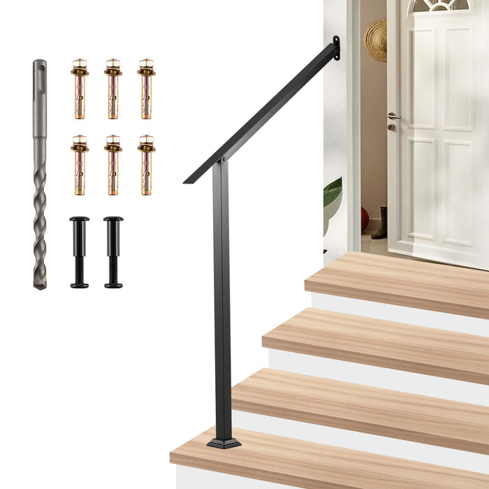 Wall Mount Adjustable Galvanized Steel Handrail for Outdoor Steps