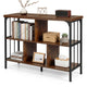 3-Tier Bookshelf with Anti Tipping Kits and Metal Frame for Home Office