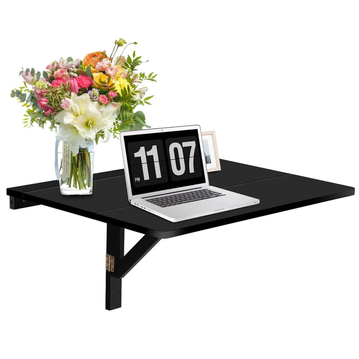 Giantex Wall Mounted Folding Table, 80cm x 60.5cm Drop-Leaf Floating Writing Desk