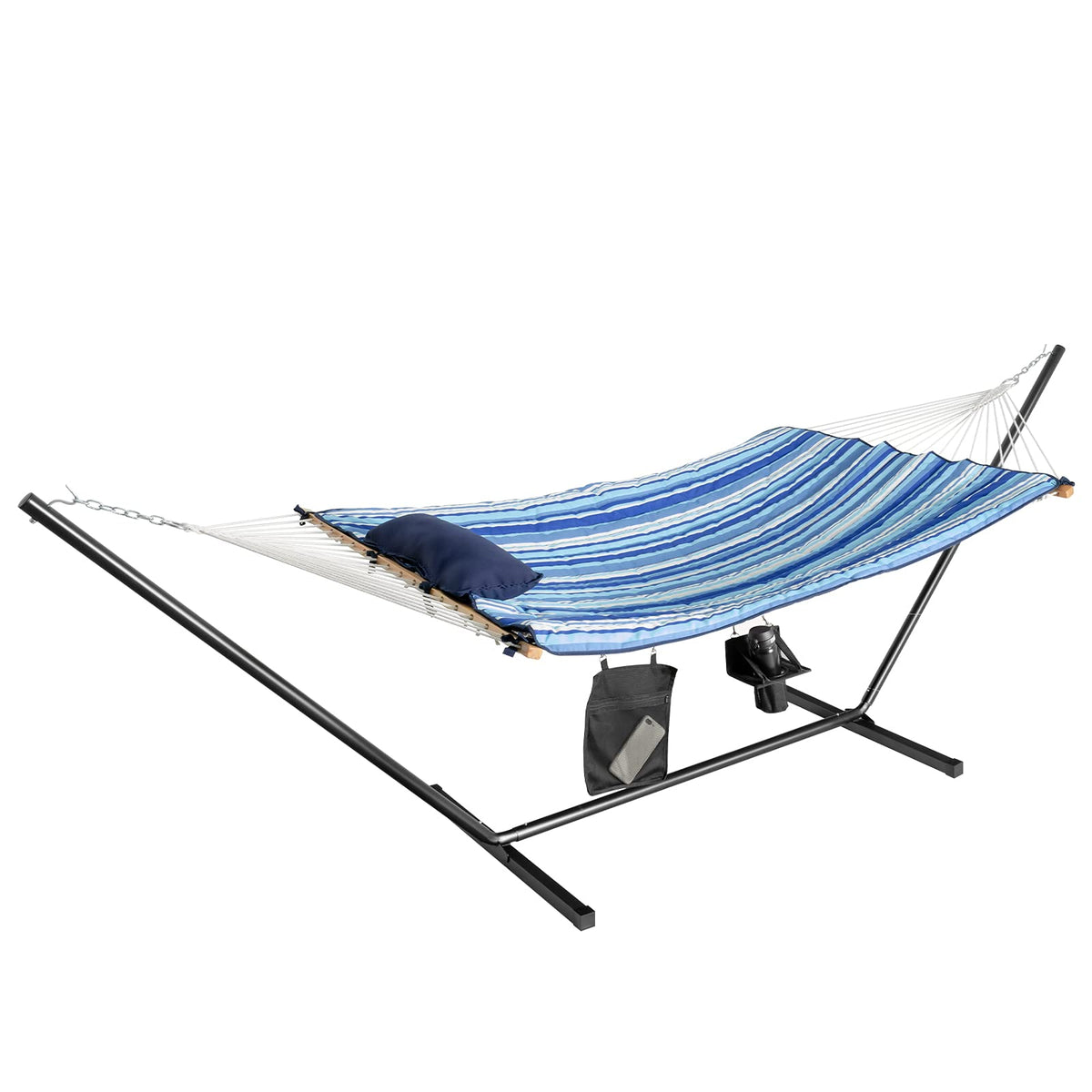 Hammock Chair Stand Set with Soft Cushion and Pillow for Outdoor