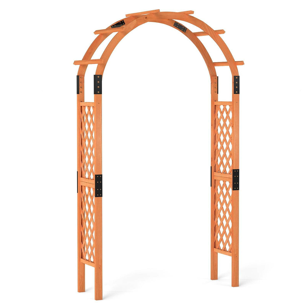 235 cm Garden Arch Wooden Arbor for Climbing Plants