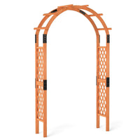 235 cm Garden Arch Wooden Arbor for Climbing Plants