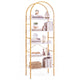 GIANTEX 5-Tier Arched Bookcase with Open Wooden Shelves