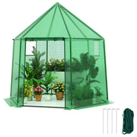 198 x 172 x 190cm Walk-in Greenhouse with PE Cover for Winter