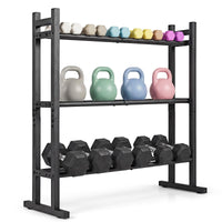 3-Tier Dumbbell Rack, 240KG Capacity Heavy-Duty Adjustable Weight Rack Stand