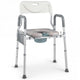 3-in-1 Bedside Commode Chair, 5-Level Adjustable Height Portable Toilet