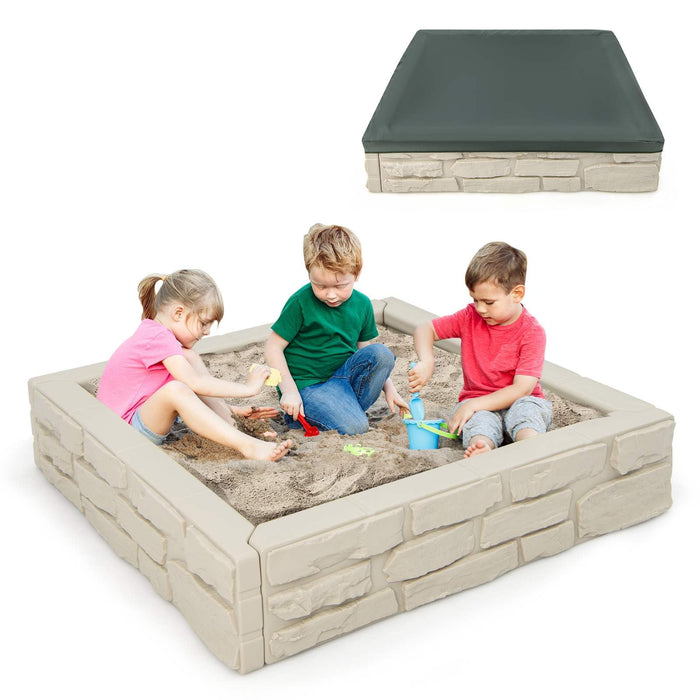 2-In-1 Sandbox with Waterproof Oxford Fabric Cover and Bottom Liner
