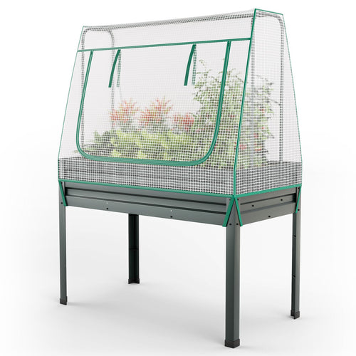 3-in-1 Raised Garden Bed w/Greenhouse Cover & Trellis - GiantexAU