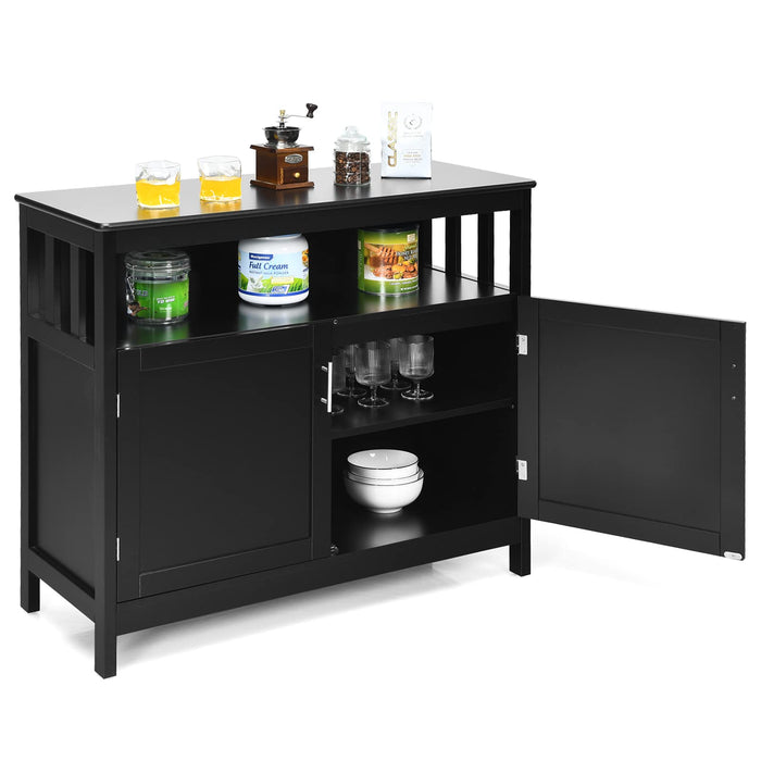 Giantex Kitchen Buffet Server Sideboard, Wooden Storage Cupboard Cabinet, 2-Door Console Table