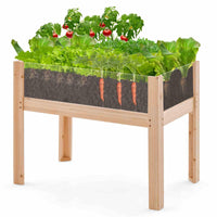 Wooden Raised Garden Bed 75cm x 46cm x 61cm Elevated Wood Planter Box with Legs