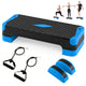 3-in-1 Aerobic Step Platform Set with 2 Stackable Risers