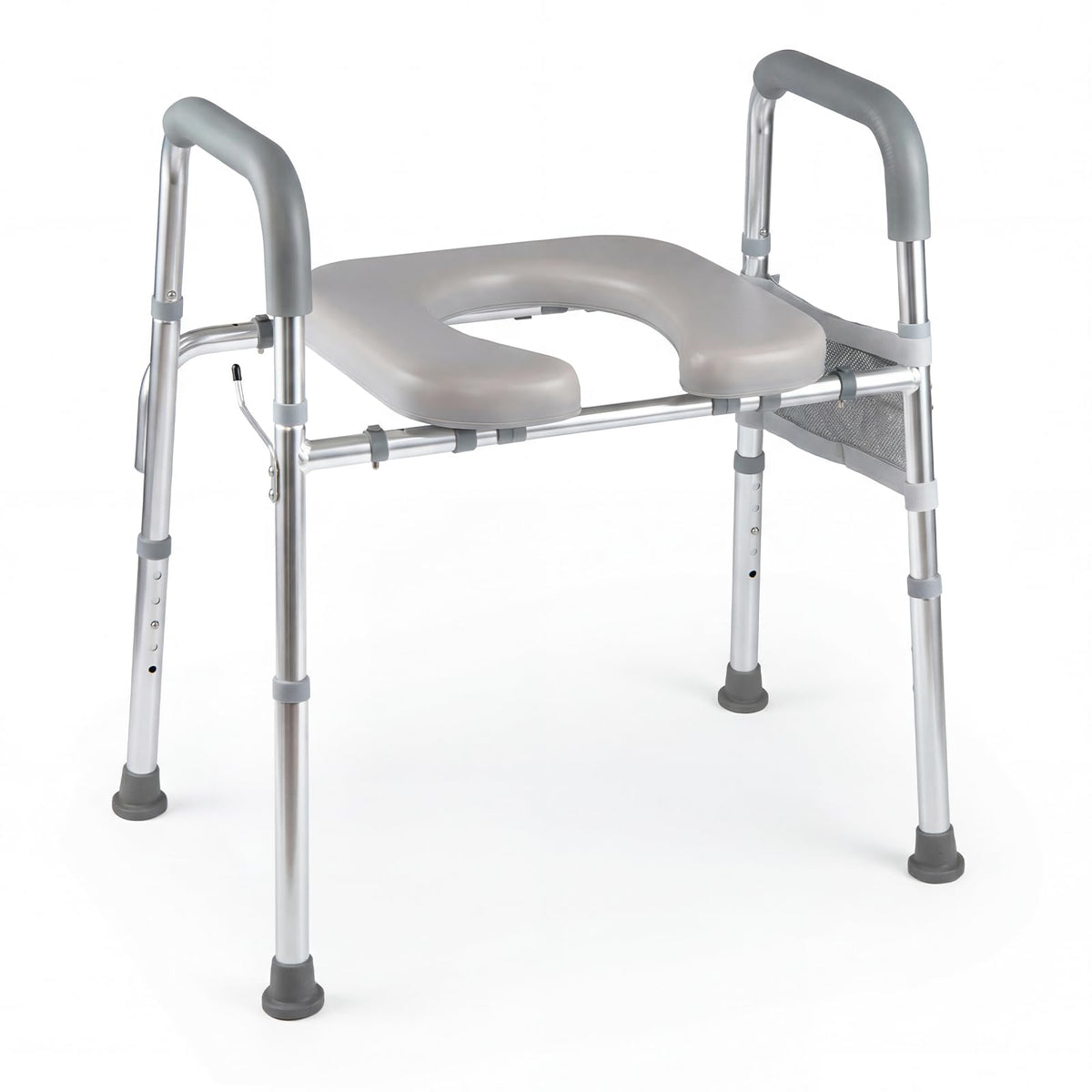 Raised Toilet Seat with Handles, Height & Width Adjustable Elevated Toilet Seat Riser