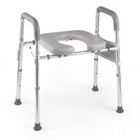 Raised Toilet Seat with Handles, Height & Width Adjustable Elevated Toilet Seat Riser
