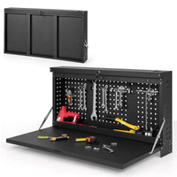 2-in-1 Wall Control Pegboard Tool Organizer with Large Tabletop for Garage