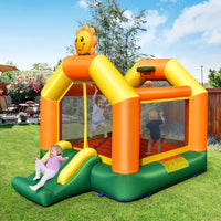 Inflatable Bounce House, Sunflower Theme Jumping Slide Bouncer w/Jumping Area