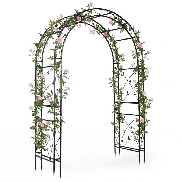 Heavy Duty Garden Arch with Floral Patterns for Climbing Plants