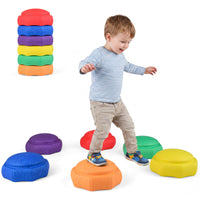 6-Piece Stackable Toddler Balance Stepping Stones for Sensory Play and Coordination