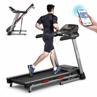 4.75HP Folding Treadmill with 15% Auto Incline for Home & Gym