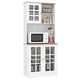 Giantex Kitchen Buffet Sideboard with Hutch, 183cm Freestanding Pantry Cabinet with Adjustable Shelf